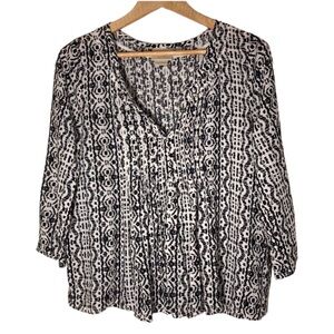 Vanessa Virginia Abstract Casual Shirt Womens Size 4